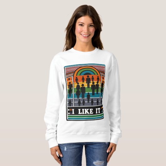 Ich mag es sweatshirt (Vorne ganz)