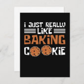 Ich mag es wirklich, Cookies zu backen Mitteilungskarte (Vorne/Hinten)