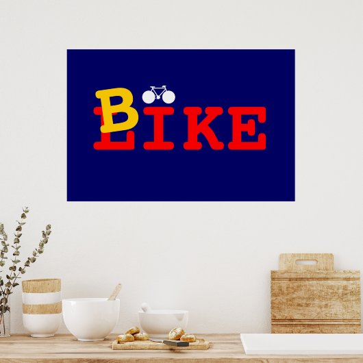 Ich mag Fahrrad Poster (Küche)