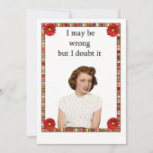Ich mag falsch sein, aber ich bezweifle es! (Vorderseite)