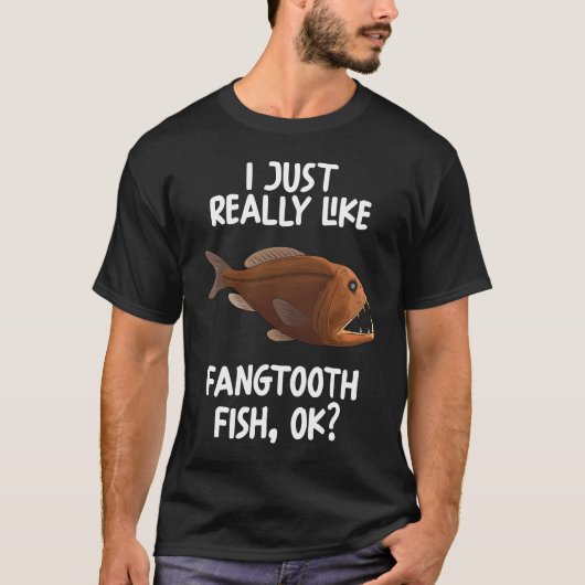 Ich mag Fangzahnfisch einfach. T-Shirt (Vorderseite)