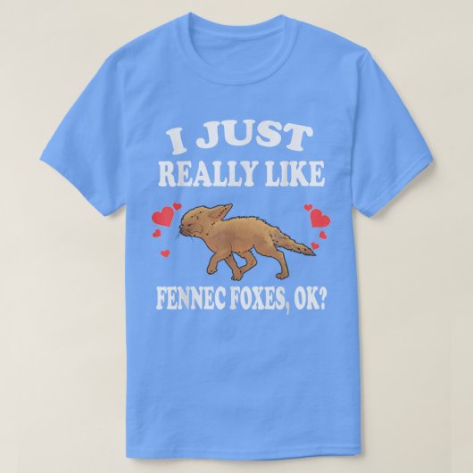 Ich mag Fennec Foes Ok Animal Lover einfach. T-Shirt (Design vorne)