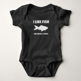 Ich mag Fisch und vielleicht 3 Leute Geschenke Baby Strampler