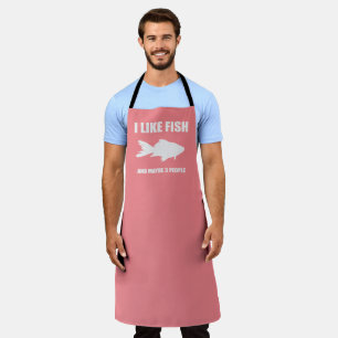 Ich mag Fisch und vielleicht 3 Leute Shirt gibt Sc Schürze