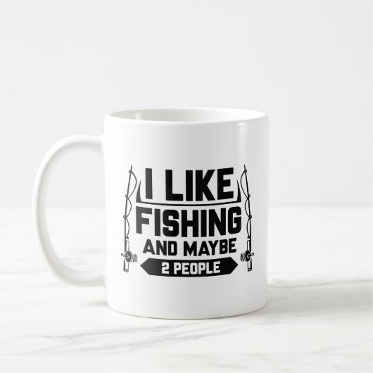 Ich mag Fischen und vielleicht 2 Leute Kaffeetasse (Links)