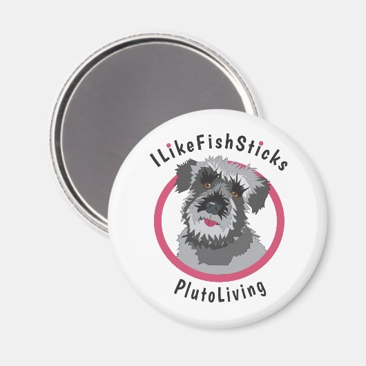 Ich mag Fischstäbe Magnet (Vorderseite/Rückseite)