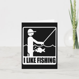 Ich mag Fishing Vathers Day Funny Fisherman Vater Karte
