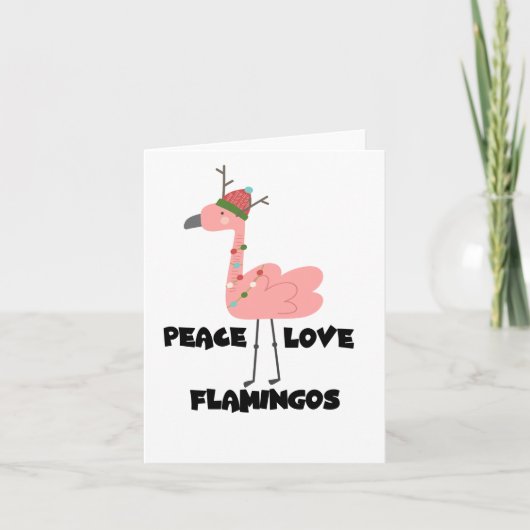 Ich mag Flamingos, die friedliche Liebe Flamingos Karte (Vorderseite)