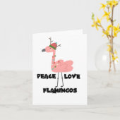 Ich mag Flamingos, die friedliche Liebe Flamingos Karte (Gelbe Blume)