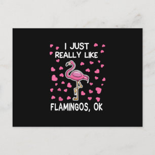 Ich mag Flamingos, Ok Flamingo Lover Ankündigungspostkarte