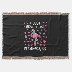 Ich mag Flamingos, Ok Flamingo Lover Decke