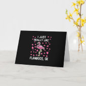 Ich mag Flamingos, Ok Flamingo Lover Karte (Gelbe Blume)