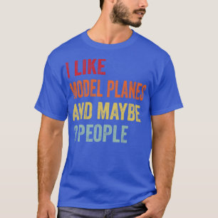 Ich mag Flying Model-Flugzeug Vielleicht 3 Persone T-Shirt