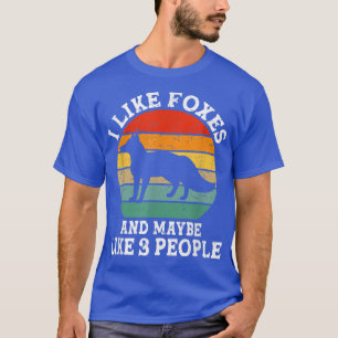 Ich mag Foten und vielleicht wie 3 Leute Retro Vin T-Shirt