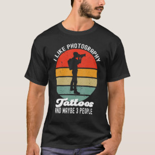Ich mag Fotokamera Lens Spaß Tattoo T-Shirt
