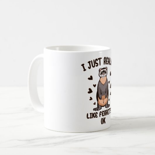 Ich mag Frettchen wirklich, ok? Kaffeetasse (Vorderseite Links)