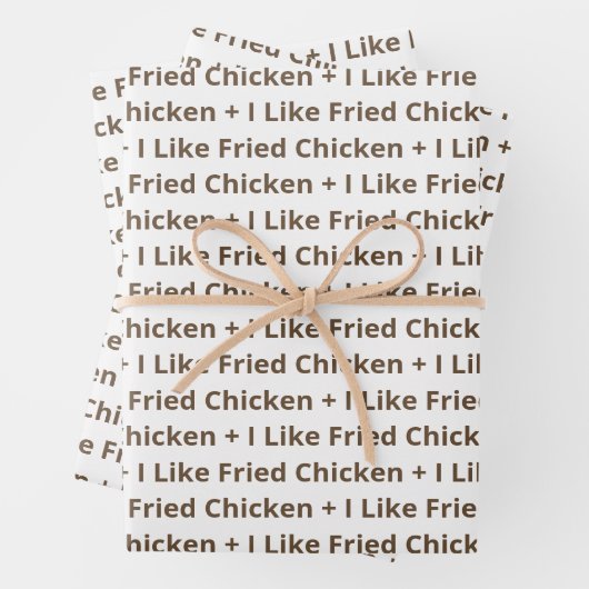 Ich mag Fried Chicken Geschenkpapier Set (Beispiel)