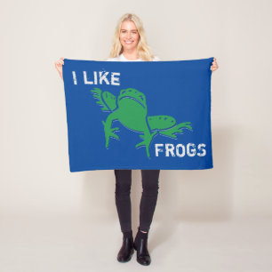 Ich mag Frogs Fleecedecke