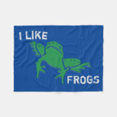 Ich mag Frogs Fleecedecke (Vorderseite (Horizontal))