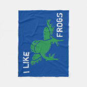 Ich mag Frogs Fleecedecke (Vorderseite)