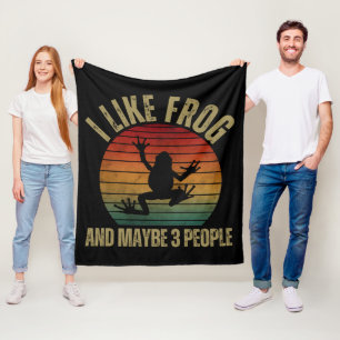 ICH MAG FROSCH UND VIELLEICHT 3 PERSONEN FLEECEDECKE