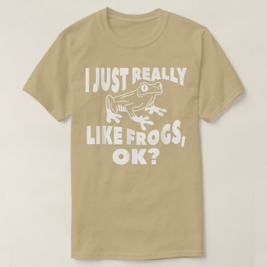 Ich mag Frösche einfach für einen Froschvorsprung. T-Shirt (Design vorne)