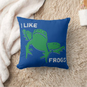Ich mag Frösche Kissen (Decke)