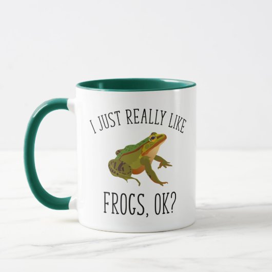 Ich mag Frösche, OK? Funny Frosch Lover Tasse (Links)