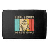 Ich mag Frösche und vielleicht 3 Leute baden Mat Badematte (Vorderseite)