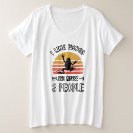 Ich mag Frösche und vielleicht 3 Leute | Bestes Fr Große Größe T-Shirt