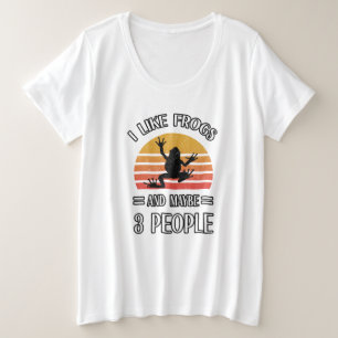 Ich mag Frösche und vielleicht 3 Leute Bestes Fr Große Größe T-Shirt