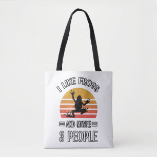 Ich mag Frösche und vielleicht 3 Leute   Bestes Fr Tasche