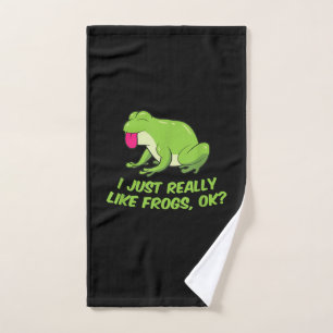 Ich mag Frösche wirklich gut   Funny Frosch Lover Handtuch