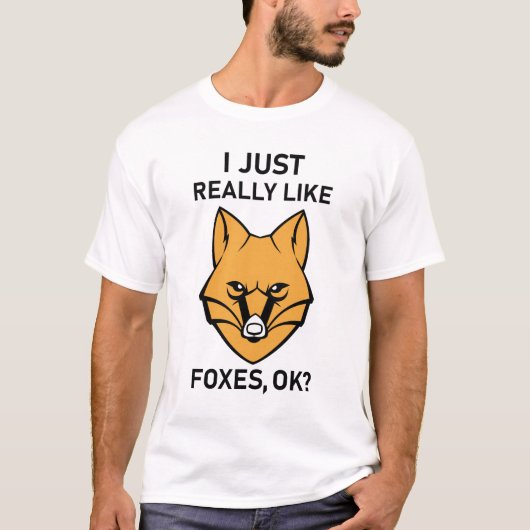 Ich mag Füchse einfach gut? - Funny Fox T-Shirt (Vorderseite)