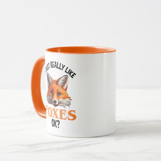 Ich mag Füchse einfach gut? Tasse (Vorderseite Links)