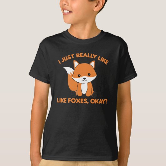 Ich mag Füchse einfach wie Funny Fox T-Shirt (Vorderseite)