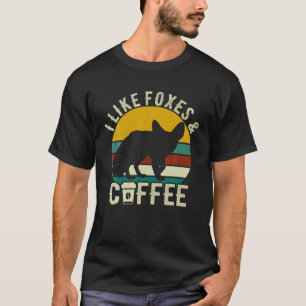 Ich mag Füchse Kaffee Lustig Retro Vintage Füchse T-Shirt