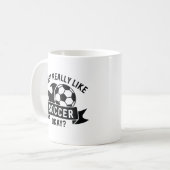 Ich mag Fußball wirklich gut. Kaffeetasse (Vorderseite Links)