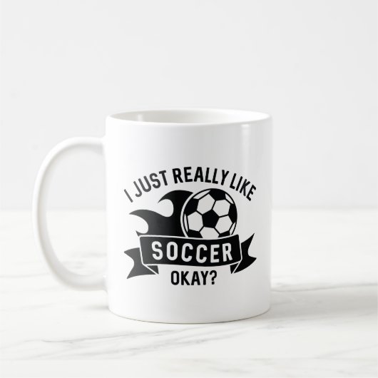 Ich mag Fußball wirklich gut. Kaffeetasse (Links)