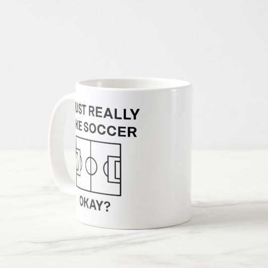 Ich mag Fußball wirklich gut. Kaffeetasse (Vorderseite Links)