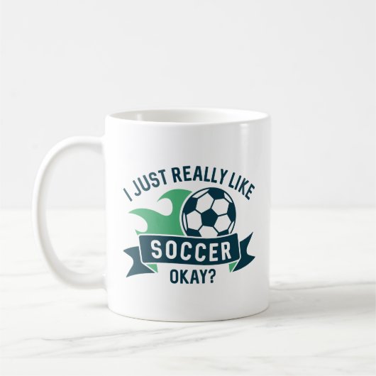 Ich mag Fußball wirklich gut. Kaffeetasse (Links)