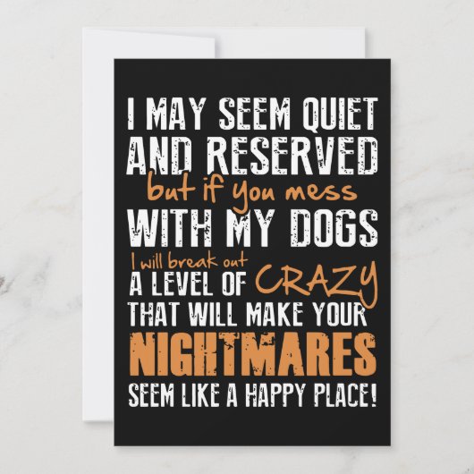 Ich mag ganz und reserviert erscheinen, aber wenn (Vorderseite)