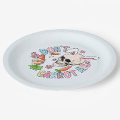 Ich mag gar nichts - Niedlicher Schädelhund & Oste Pappteller (Schrägansicht)