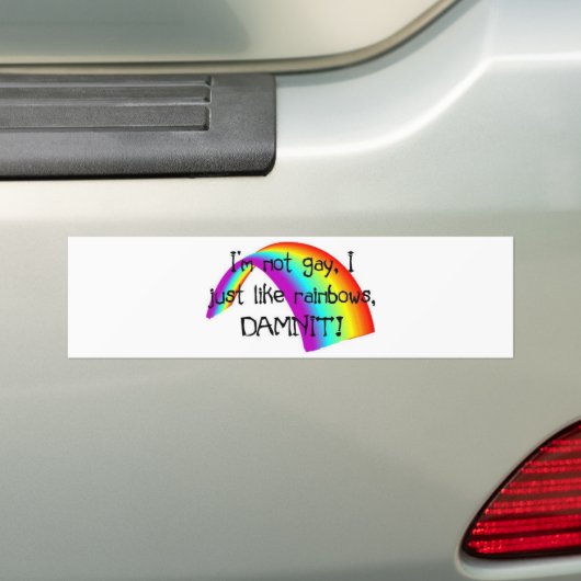 Ich mag gerade Regenbogen Autoaufkleber (Auf Auto)