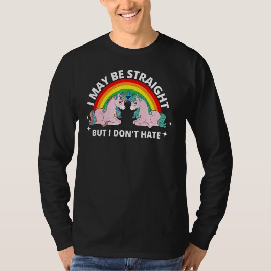 Ich mag gerade sein, aber ich hasse kein LGBT Unic T-Shirt (Vorderseite)