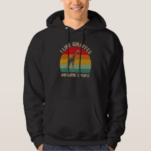 Ich mag Giraffen und vielleicht 3 Leute Giraffe Gr Hoodie