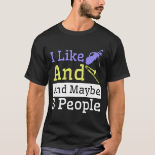 Ich mag Golf und Trombone und vielleicht 3 Persone T-Shirt