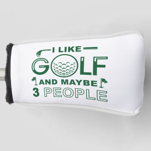 Ich mag Golf und vielleicht 3 Personen Golf Headcover (Vorderseite)