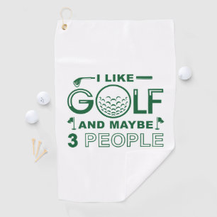 Ich mag Golf und vielleicht 3 Personen Golfhandtuch