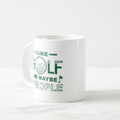 Ich mag Golf und vielleicht 3 Personen Kaffeetasse (Vorderseite Links)